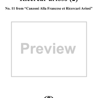 Ricercar arioso (II), No. 11 from "Canzoni Alla Francese et Ricercari Ariosi"