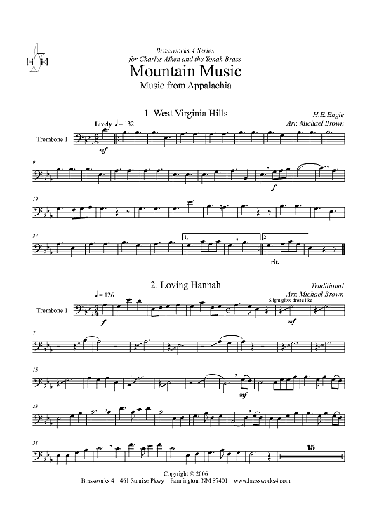 Mountain Music - Trombone 1