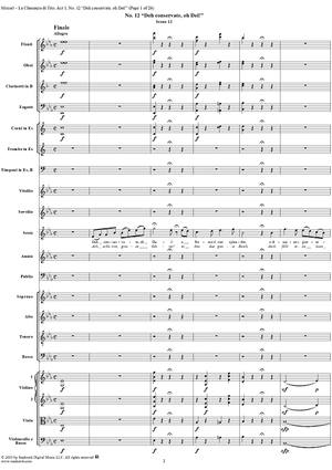 "Deh conservate, oh Dei!", No. 12 from "La Clemenza di Tito", Act 1 (K621) - Full Score