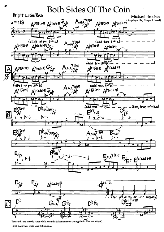 Both Sides Of The Coin - Bb Instruments