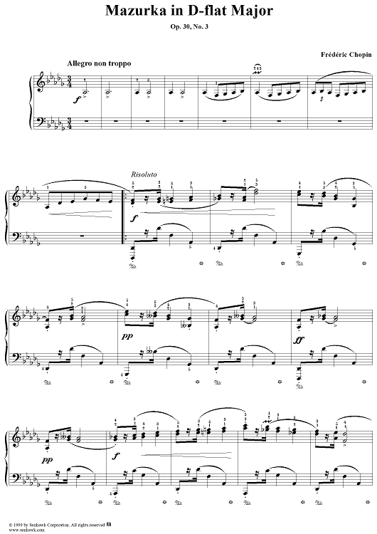 No. 20 in D-flat Major, Op. 30, No. 3