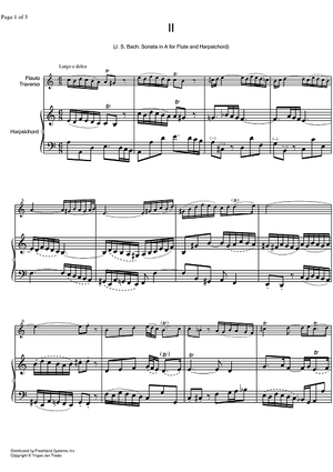 Sonata A Major BWV 1014 - Score