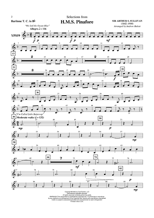 H.M.S. Pinafore - Baritone TC