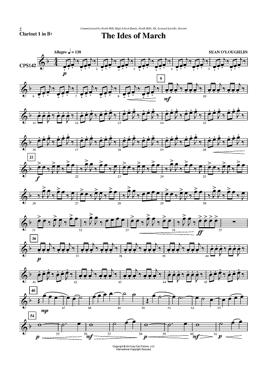The Ides of March - Clarinet 1 in Bb