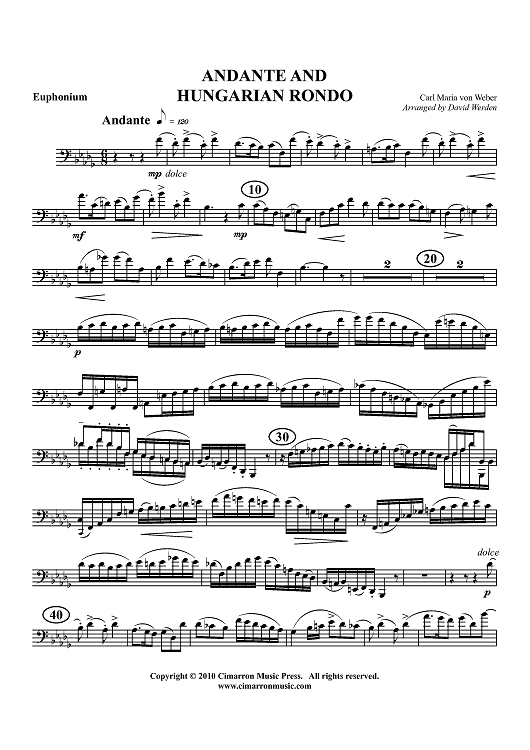 Andante And Hungarian Rondo - Euphonium