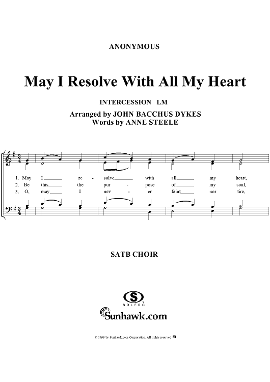 May I Resolve With All My Heart