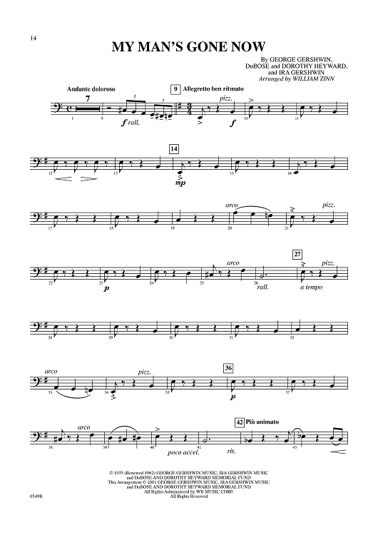 My Man's Gone Now - String Bass