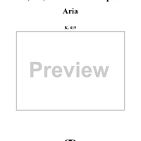 Aria for Soprano and Orchestra: "No, no, che non sei capace", K. 419 - Full Score