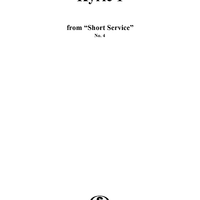Kyrie 1 - No. 4 from "Short Service"
