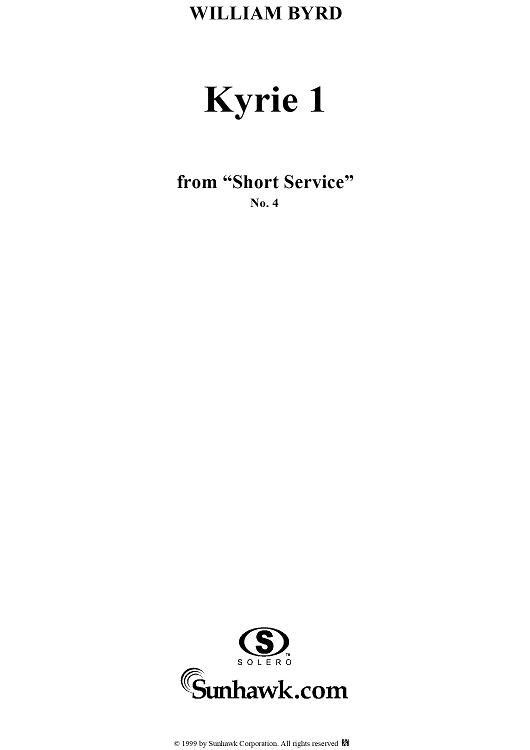Kyrie 1 - No. 4 from "Short Service"