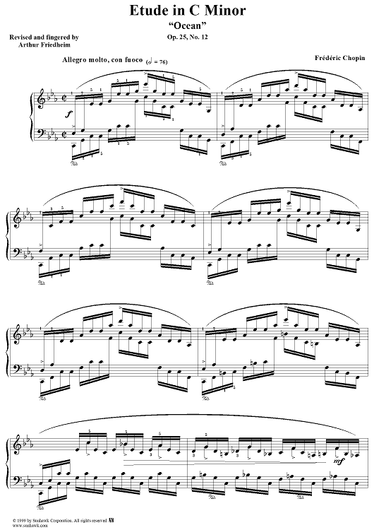 Etude Op. 25, No. 12 in C Minor