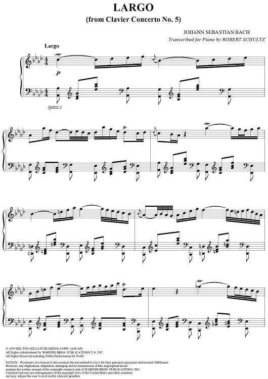 Largo from Clavier Concerto no. 5 (BWV1056)