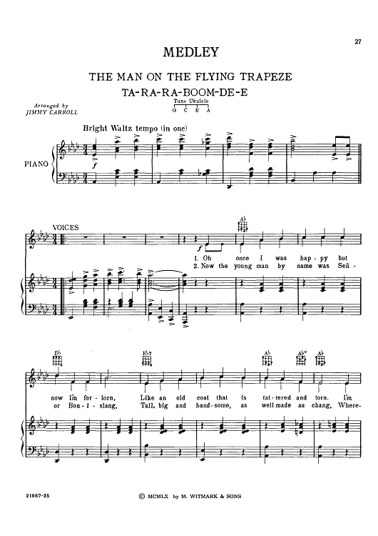 Medley - The Man On The Flying Trapeze, Ta-Ra-Ra-Boom-De-E