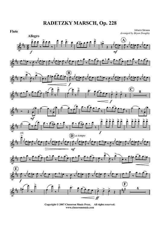 Radetzky Marsch - Flute