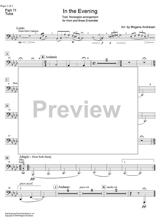 In the Evening - Tuba