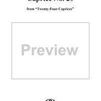 Caprice No. 20 from "Twenty-Four Caprices"