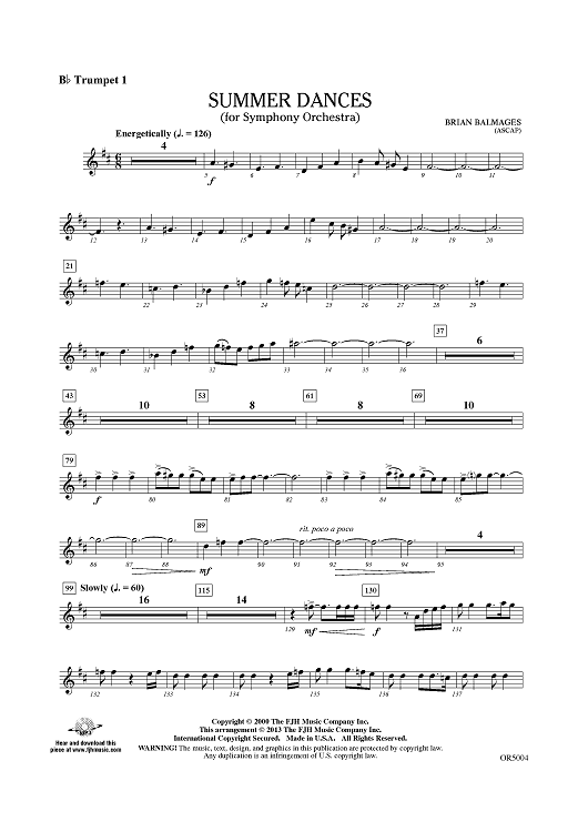 Summer Dances - Bb Trumpet 1