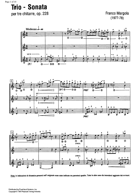 Trio - Sonata Op.228 - Score