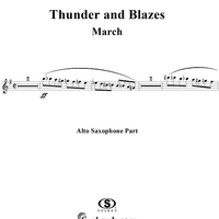 Thunder and Blazes March (Entry of the Gladiators) - Alto Saxophone