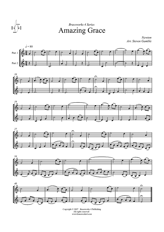 Amazing Grace - Euphonium 2