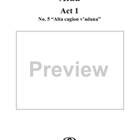 Scene and Concerted Piece from "Aida", Act 1 - Score