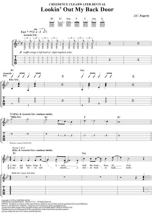 Lookin' Out My Back Door