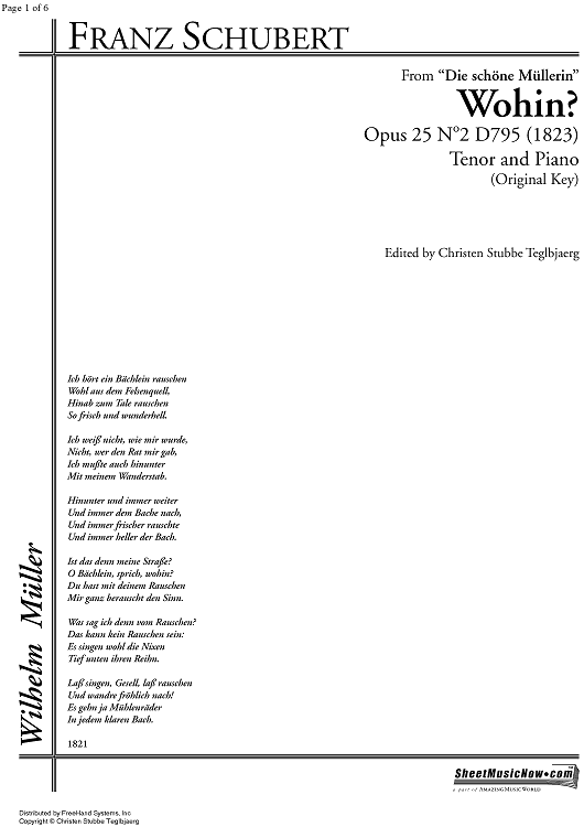 Wohin? Op.25 No. 2 D795