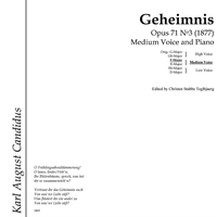 Geheimnis Op.71 No. 3