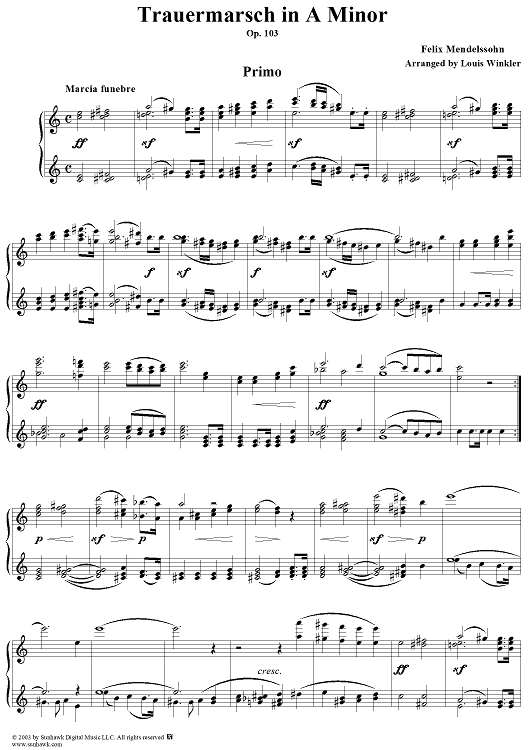 Funeral March in A Minor, Op. 103