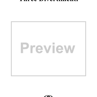 Three Divertimenti, Op. 2 - Full Score