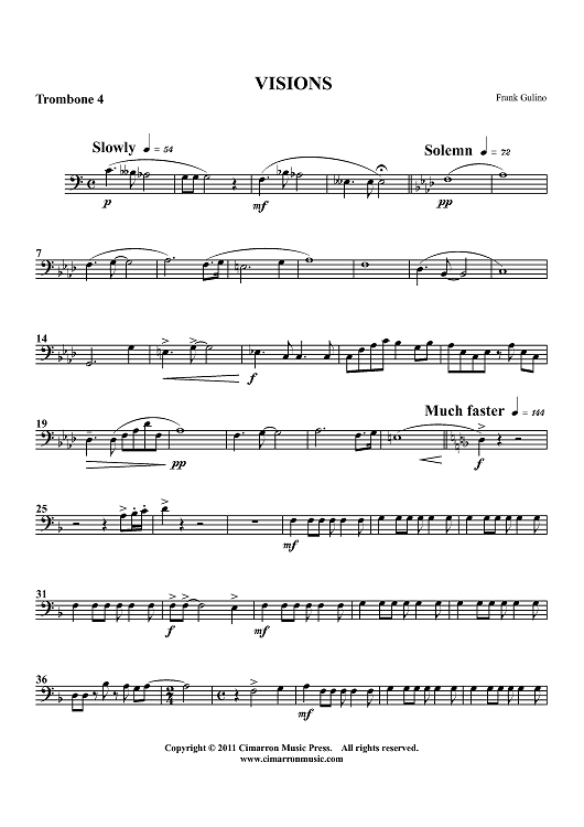Visions - Trombone 4