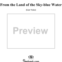 From the Land of the Sky-Blue Water - Low Voice