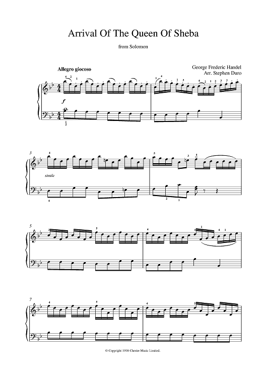 The Arrival Of The Queen Of Sheba (From Solomon)