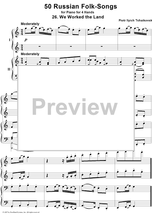 50 Russian Folk-Songs. No. 26. We Worked the Land