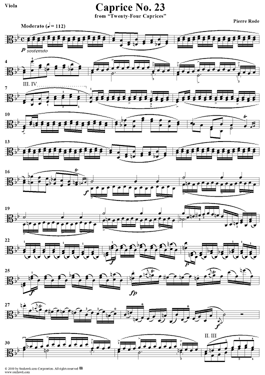 Caprice No. 23 from "Twenty-Four Caprices"