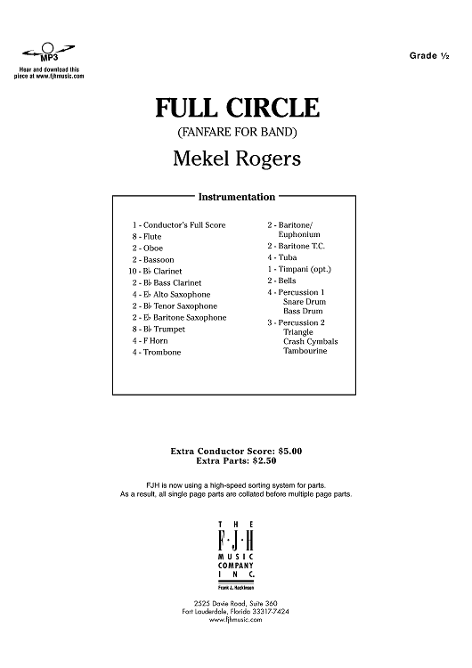 Full Circle (Fanfare for Band) - Score Cover