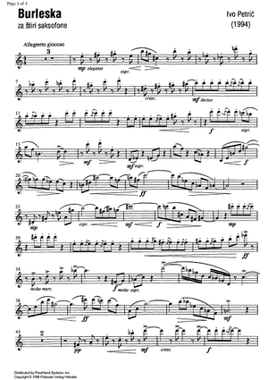 Burleska - B-flat Soprano Saxophone
