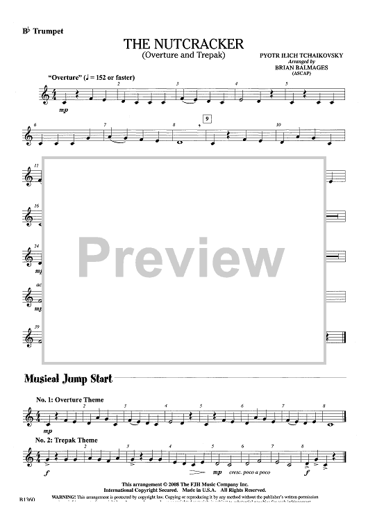 The Nutcracker (Overture and Trepak) - Bb Trumpet