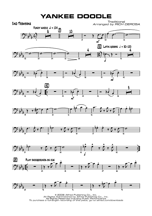 Yankee Doodle - Trombone 2