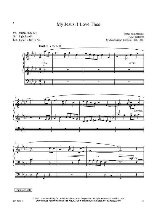 My Jesus, I Love Thee