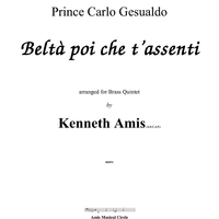 Beltà poi che t'assenti - Introductory Notes