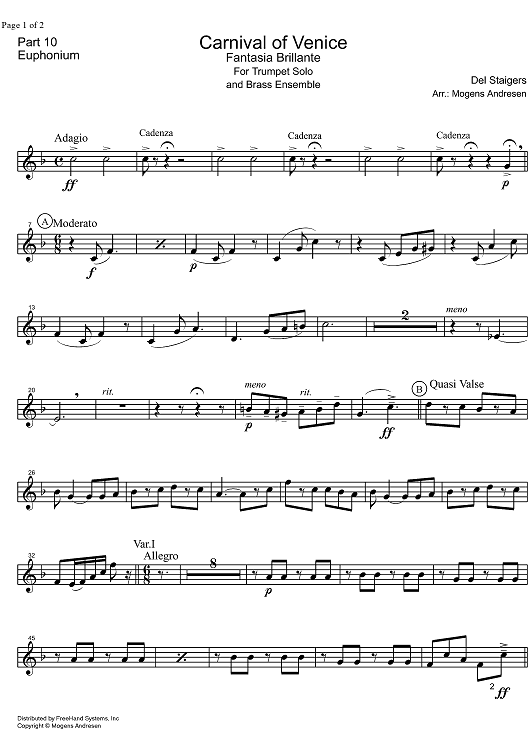 Carnival of Venice - Fantasia Brillante - Euphonium