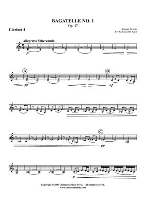 Bagatelle No. 1 - Clarinet 4 in B-flat