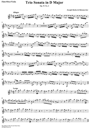 Trio Sonata in D Major Op. 37 No. 3 - Flute/Oboe/Violin