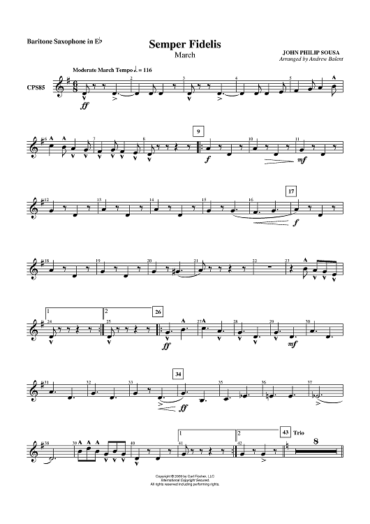 Semper Fidelis - Baritone Sax
