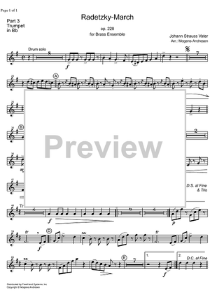 Radetzky Marsch Op.228 - B-flat Trumpet