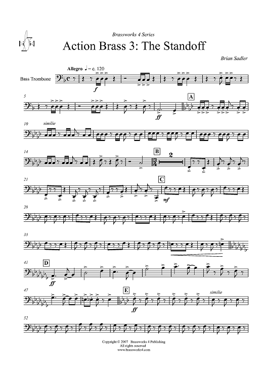 Action Brass 3: The Standoff - Bass Trombone