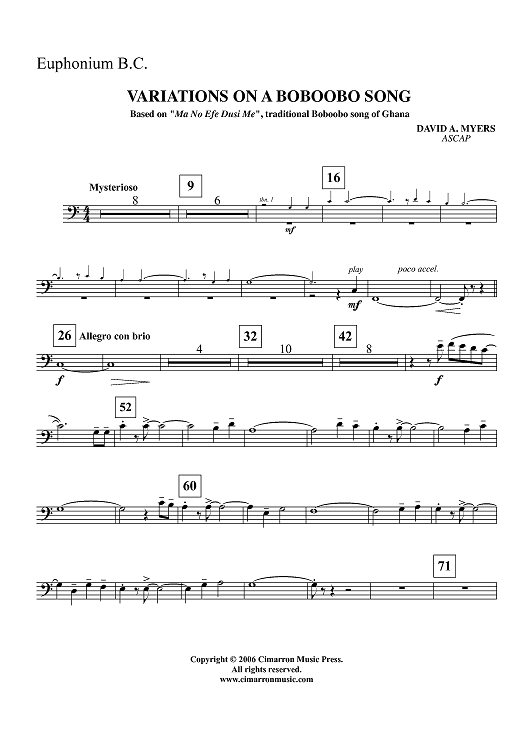 Variations on a Boboobo Song - Euphonium