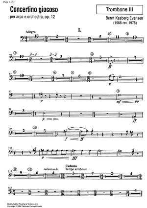 Concertino giocoso Op. 12 - Trombone 3 (Bass Trombone)