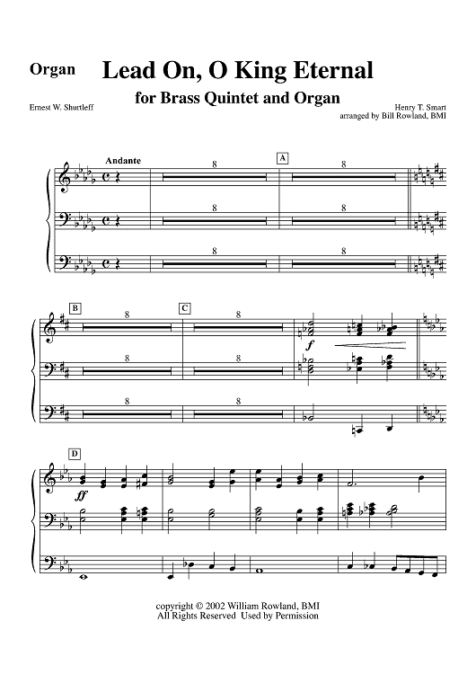 Lead On, O King Eternal - Organ